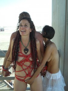 Kamala Devi "helps" in Ceremony at Burning Man