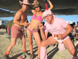 Michael, Kamala Devi, Reid at Burning Man