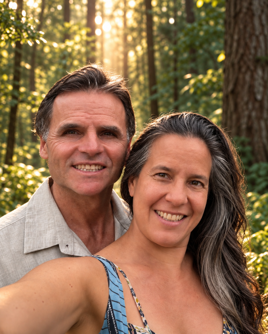 KamalaDevi McClure with her partner Michael